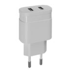 CHARGEUR SECTEUR RIVACASE UNIVERSEL 2XUSB3.4A BLANC