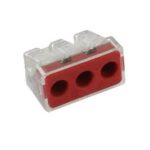 BLM CONNECTEUR 3 ENTREE ROUGE 6MM Boite de 50/463650