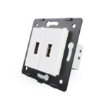 LIVOLO Double prise USB blanche avec transformateur