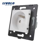 LIVOLO Mécanisme prise de courant blanche avec terre