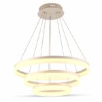 VT-80-3D 80W Soft Light Chandelier Slim 3 Ring Dimmable 4000K