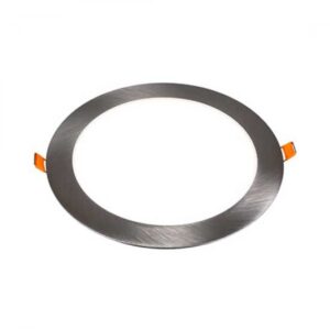 VT-1807SN 18W LED Slim Panel Light Satin Nickel Round 6000K