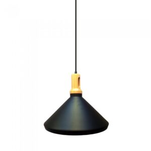 VT-7535 Modern Pendant Light Long Black Wooden Top