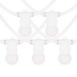 GIRARD SUDRON PARIS GUINGUETTE - LOT 5 SPHERIQUES LED IP44 E27 1W BLANC CHAUD