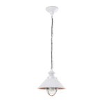 FARO NAUTICA-P LAMPE SUSPENSION BLANCHE ET CUIVRE