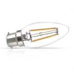 VISION-EL LED FIL COB FLAMME B22 2W 3000K BLISTERX2