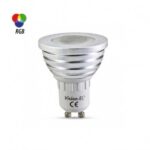 VISION-EL AMPOULE LED SPOT GU10 3W RGB DIMMABLE +TÉLÉCOMMANDE IR