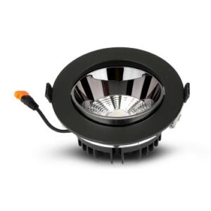 VT-2-23 20W LED REFLECTOR COB DOWNLIGHT BLACK HOUSING LED BY SAMSUNG 6400K