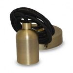 VISION EL SUSPENSION DOUILLE E27 METAL M006 CYLINDRE ROND BRONZE MAT + CÂBLE 2M