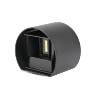 VT-756 6W Wall Lamp Black Body Round IP65 4000K -