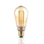 VT-2185 4W ST64 LED ART FILAMENT BULB AMBER GLASS 1800K E27