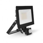 VISION-EL PROJECTEUR LED 230V 30W 6000K PLAT NOIR + DETECTEUR IP65