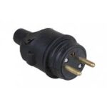 Eur'ohm Fiche 16 A Caoutchouc IP44