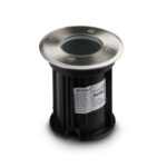 VT-7677 Under Ground Fitting Steel Body GU10 Black Round IP65