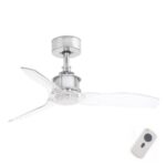 FARO JUST FAN XS Ø 810MM CHROME LAMES TRANSPARENTES