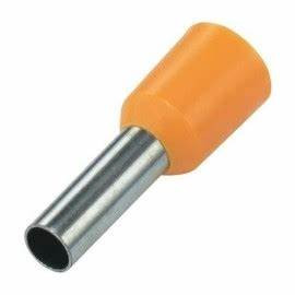 Embouts orange de câblage pour fil souple - 4mm² - Sachet de 100