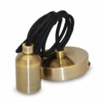 VISION EL SUSPENSION DOUILLE E27 METAL M006 CYLINDRE ROND BRONZE + CÂBLE 2M