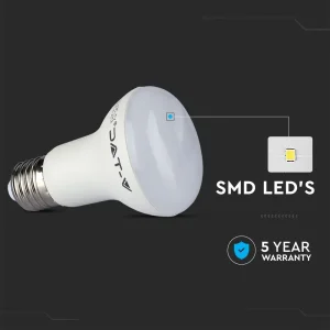 VT-263 LED Bulb SAMSUNG Chip 8W E27 R63 Plastic Warm White