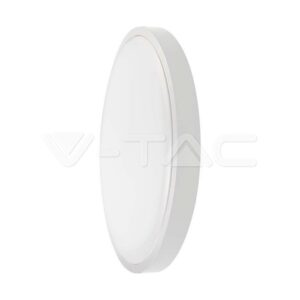 VT-8618 18W LED Dome Light Round White Frame 4000K IP44
