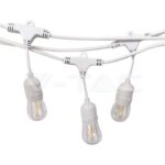 VT-713 LED STRING LIGHT WITH EURO PLUG AND WP SOCKET-E27-IP44-WHITE BODY
