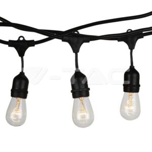VT-7135 LED STRING LIGHT WITH EU PLUG & 10 E27 HOLDERS, IP54