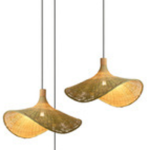 LUMINAIRE TRIPLE SUSPENSION EN BOIS E27 D32