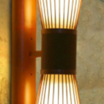 APPLIQUE EN BOIS DOUBLE E27 D30 H60