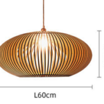 LUMINAIRE SUSPENSION EN BOIS E27 D60 H28