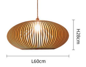 LUMINAIRE SUSPENSION EN BOIS E27 D60 H28