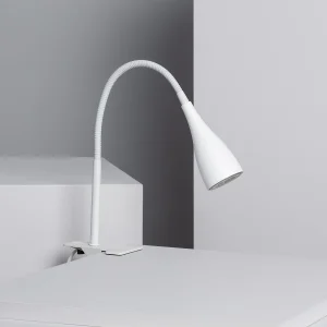 Lampe de Bureau Flex Métal Dandy avec pince couleur Blanche