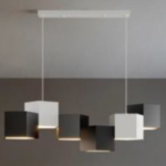 SUSPENSION 6 BLOCS SQUARE BLACK -WHITE