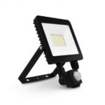 MIIDEX PROJECTEUR LED PLAT NOIR + DÉTECTEUR 30W 6000K