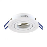 MIIDEX SUPPORT PLAFOND ROND BLANC ORIENTABLE Ø92 MM