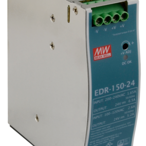 Alimentation 24V DC 150W 6.5A MEAN WELL EDR-150-24 pour Rail DIN