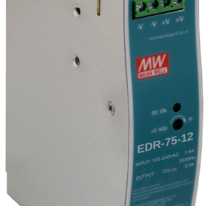 Alimentation 12V DC 75W 6.3A MEAN WELL EDR-75-12 pour Rail DIN