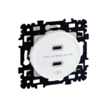 EUR'OHM Square Chargeur double USB Type C 5V