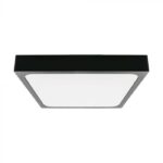 VT-8624 24W LED DOME LIGHT 6500K SQUARE BLACK FRAME IP44