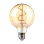VT-2064 4W G95 LED FILAMENT BULB AMBER CLASS 2200K E27