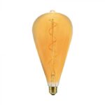 VT-2273 LED Bulb 4W Filament Spiral ST120 2700K AMBER Glass