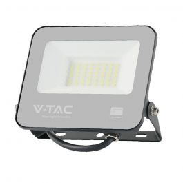 VT-44035 30W FLOODLIGHT SAMSUNG CHIP 1M WIRE 3000K BLACK BODY GREY FROSTED GLASS