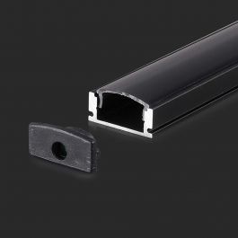 VT-8113 VT-8113 MOUNTING KIT WITH DIFFUSER FOR LED STRIP 2000x17.4x7mm BLACK